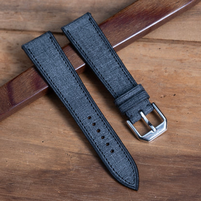 Watch Bands Calf linen Black Atelier Romane Atelier romane