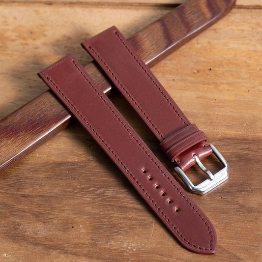 Watch Strap shell cordovan mahogany 20-18 XL