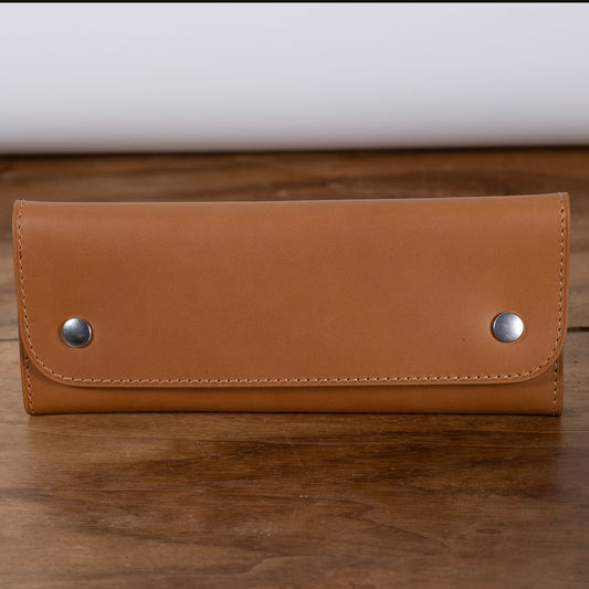 Soft pouch for  2 watches natural