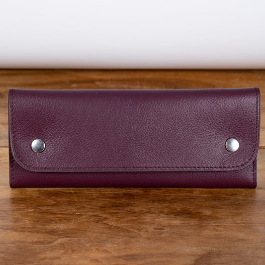 Soft case for 2 burgundy watches