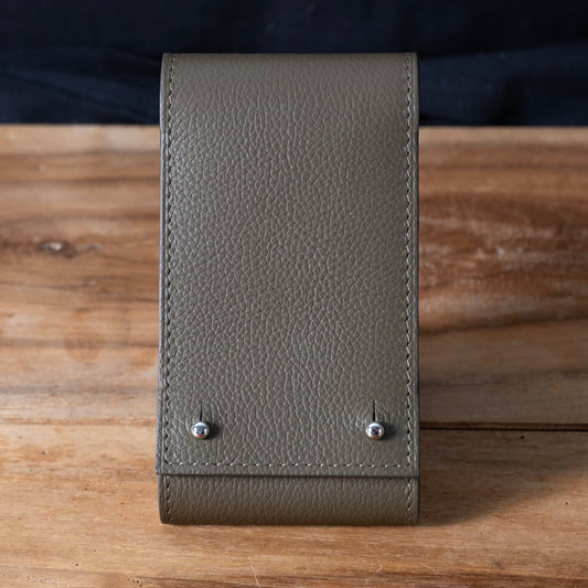 Watch case Calf grainé Kaki