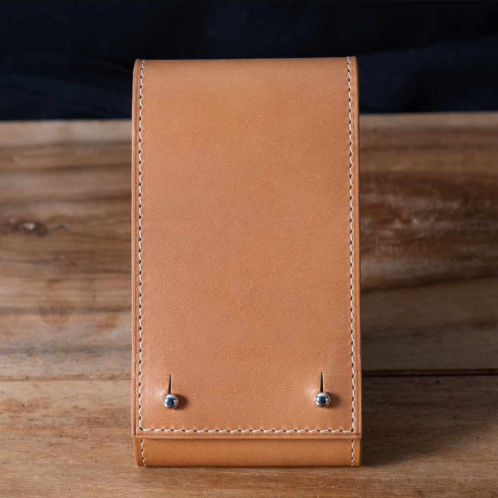 Etui une montre veau sellier naturel