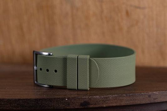 Watch Strap One piece fkm rubber Khaki