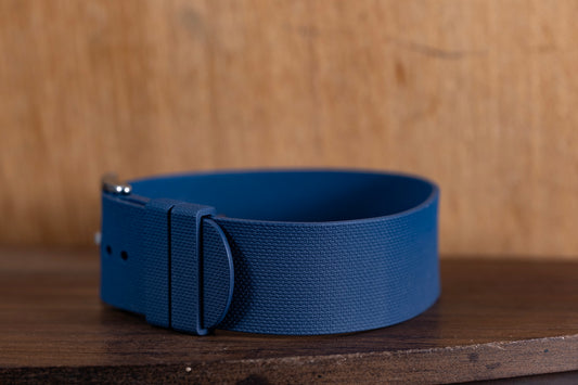 Watch Strap One piece fkm rubber Blue