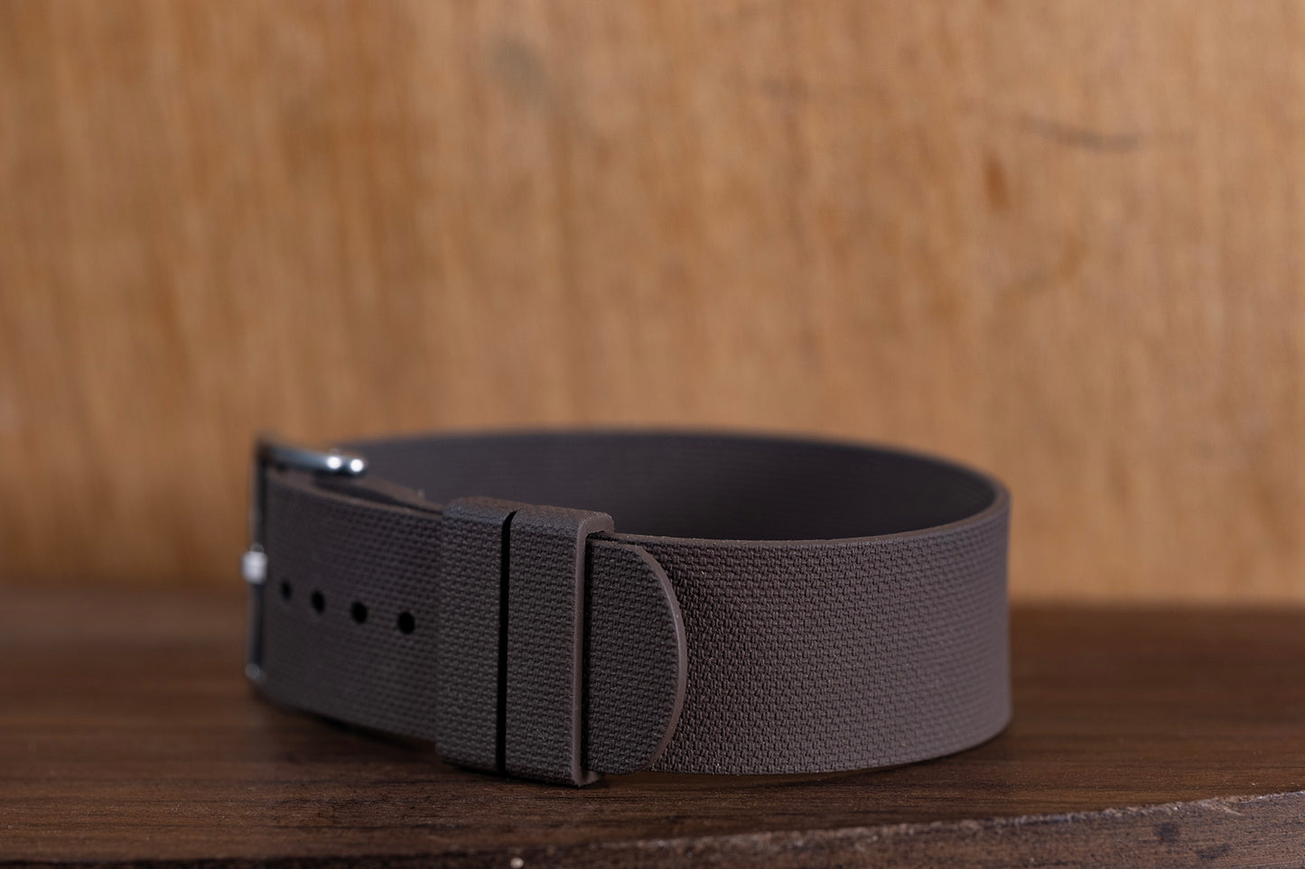 Watch Strap One piece fkm rubber Brown