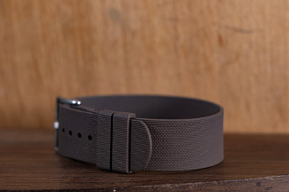 Watch Strap One piece fkm rubber Brown