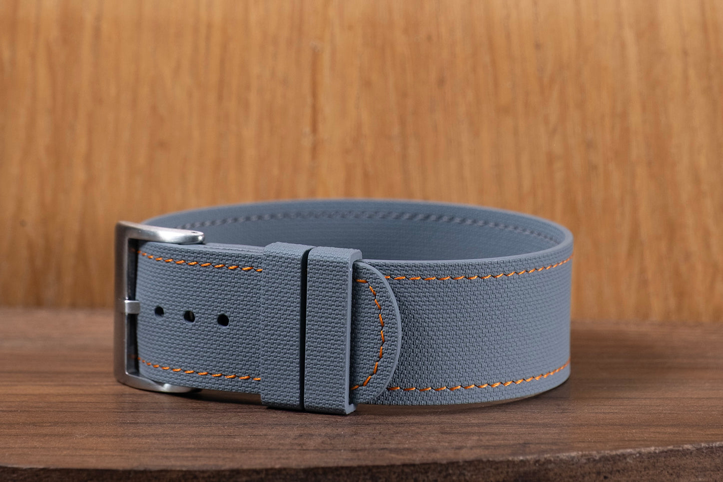 Watch Strap One piece fkm rubber grey couture orange