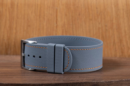 Watch Strap One piece fkm rubber grey couture orange