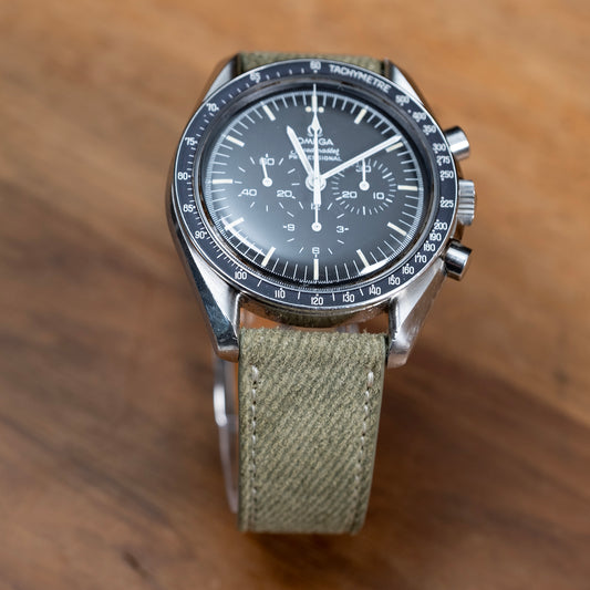 Watch Bands green denim suede