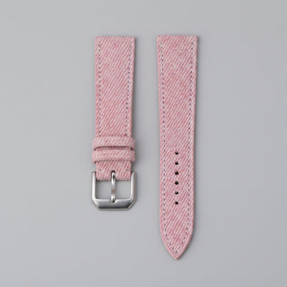 Pink Denim Suede Watch Bands