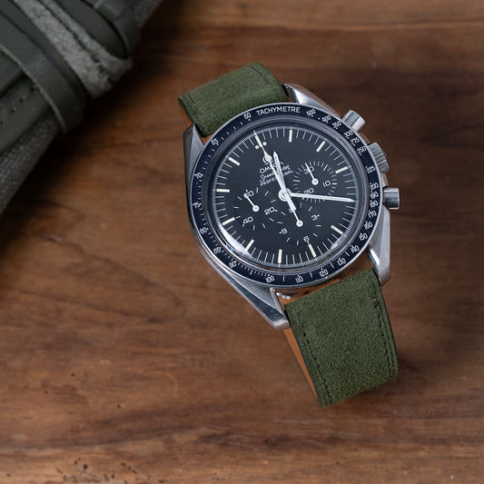 Watch Bands Forest Green Suede