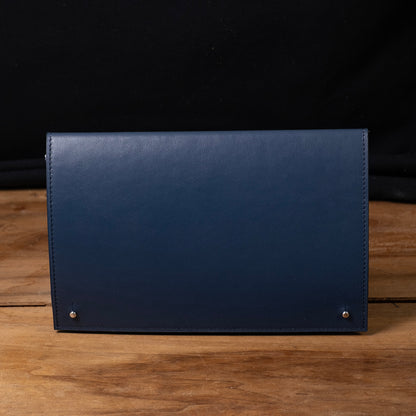 Pochette 3 Montres veau bleu marine denim