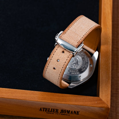 Bracelet  milan camel compatible boucle déployante omega