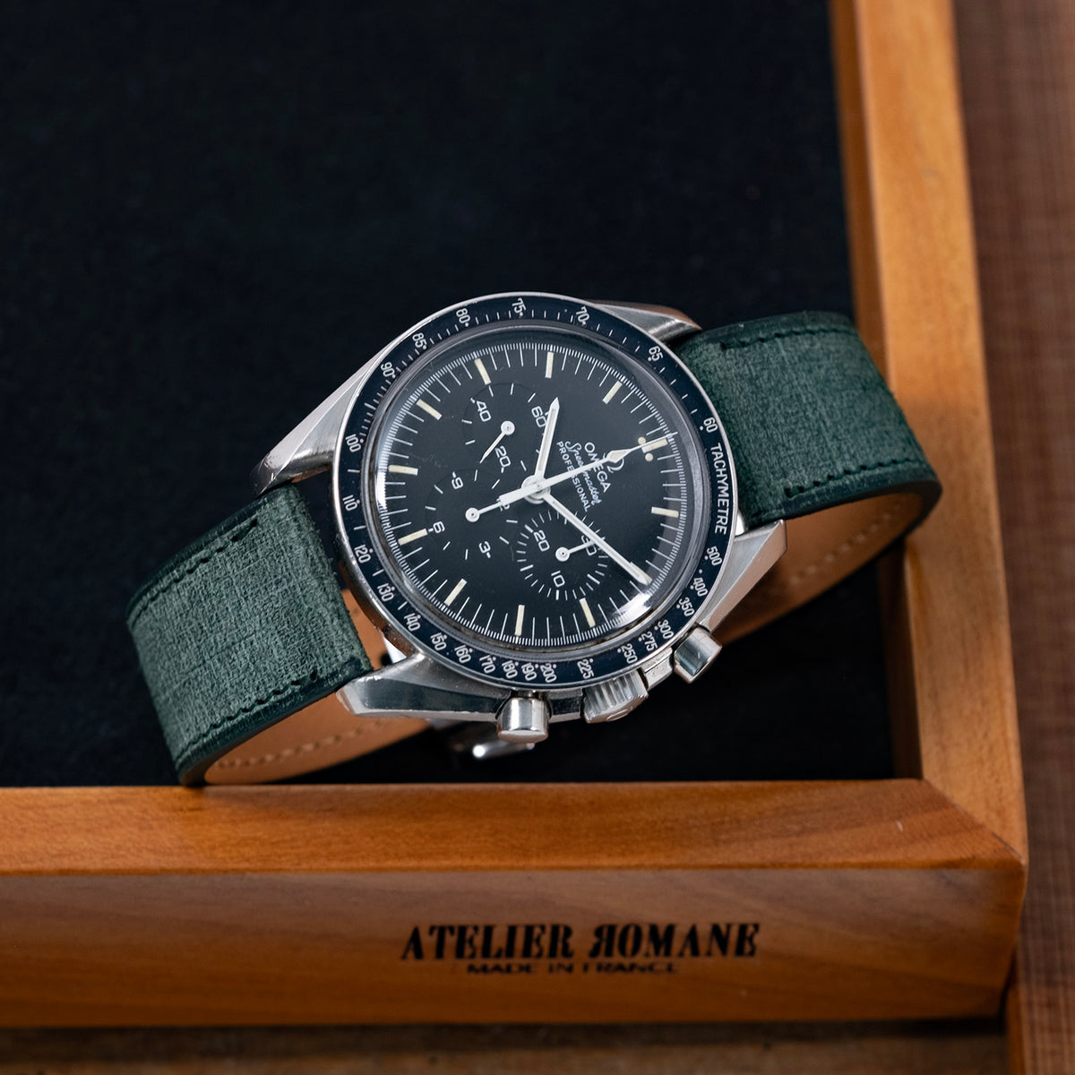 Bracelet  milan vert compatible boucle déployante omega
