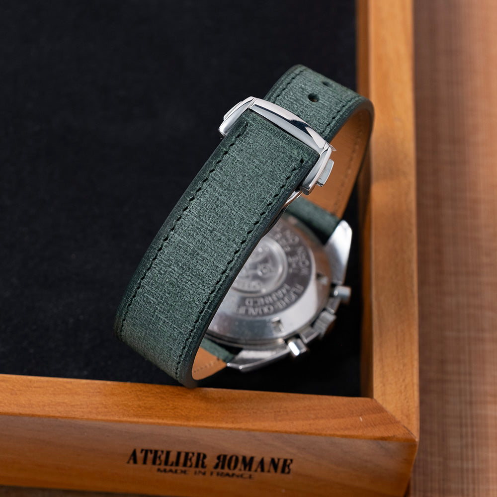 Bracelet  milan vert compatible boucle déployante omega
