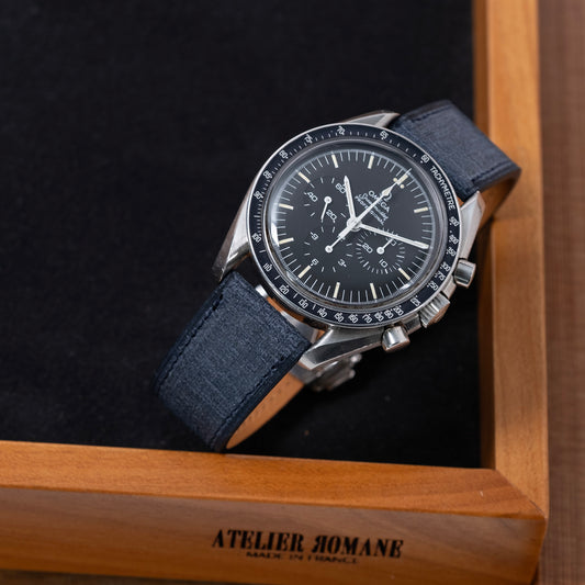 Bracelet  milan bleu compatible boucle déployante omega