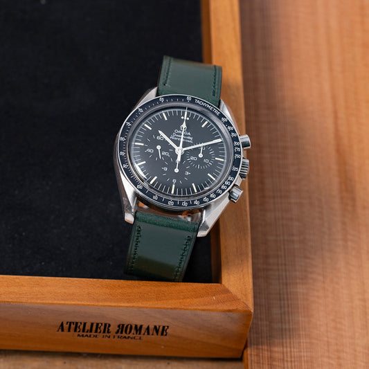 Bracelet shell cordovan vert compatible boucle déployante omega