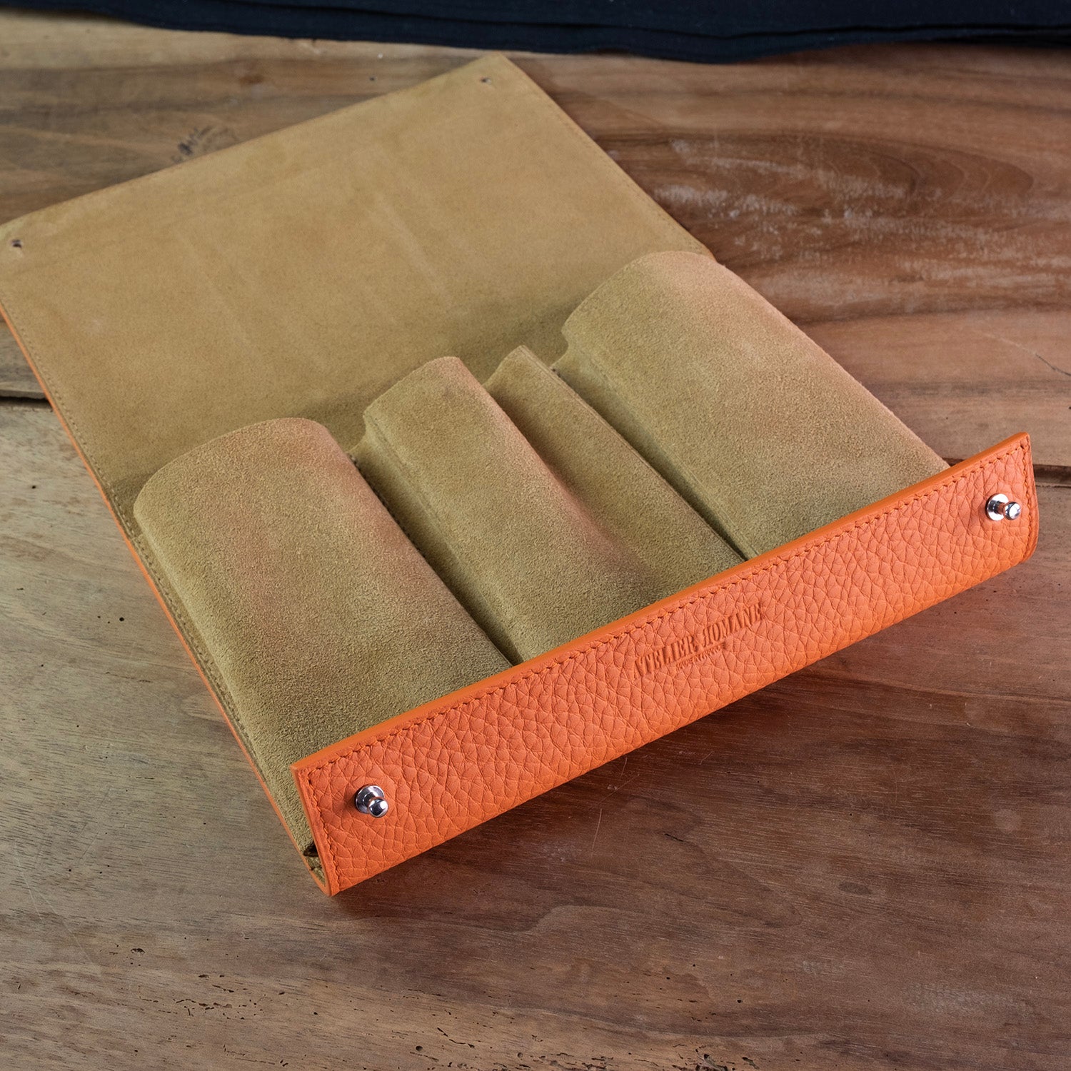 3 Slots watch wallet orange - Atelier romane