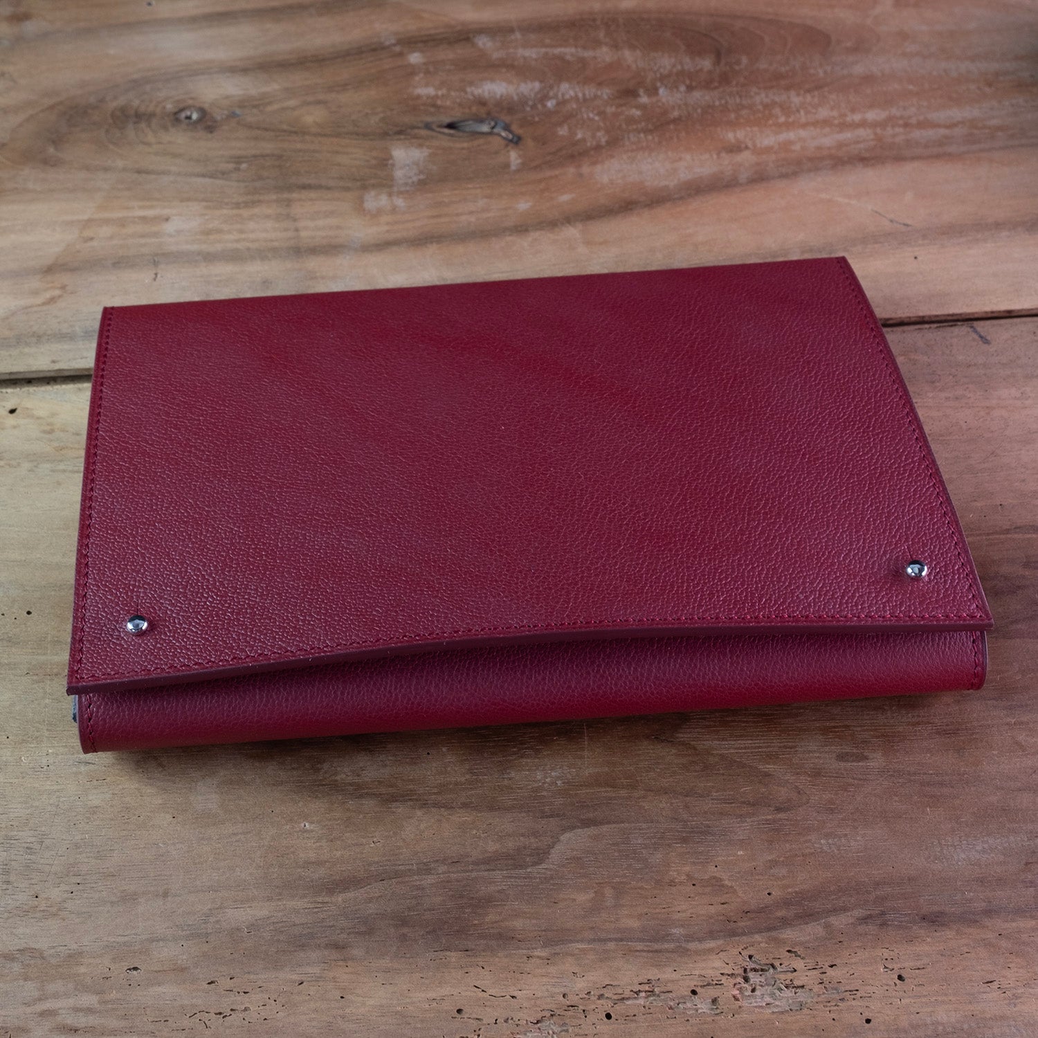 3 Slots watch wallet burgundy - Atelier romane