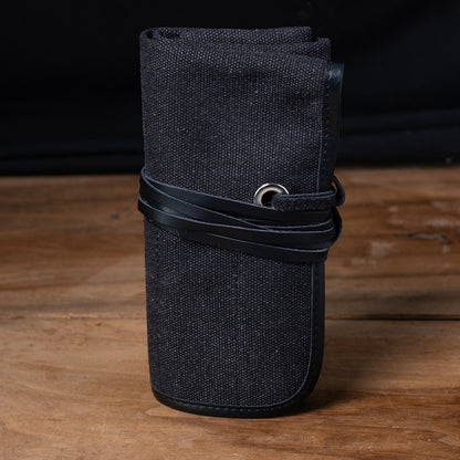 Marmotte Leather Watch Band for 5 Watches, Black