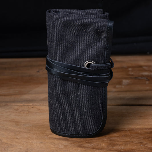 Marmotte Leather Watch Band for 5 Watches, Black