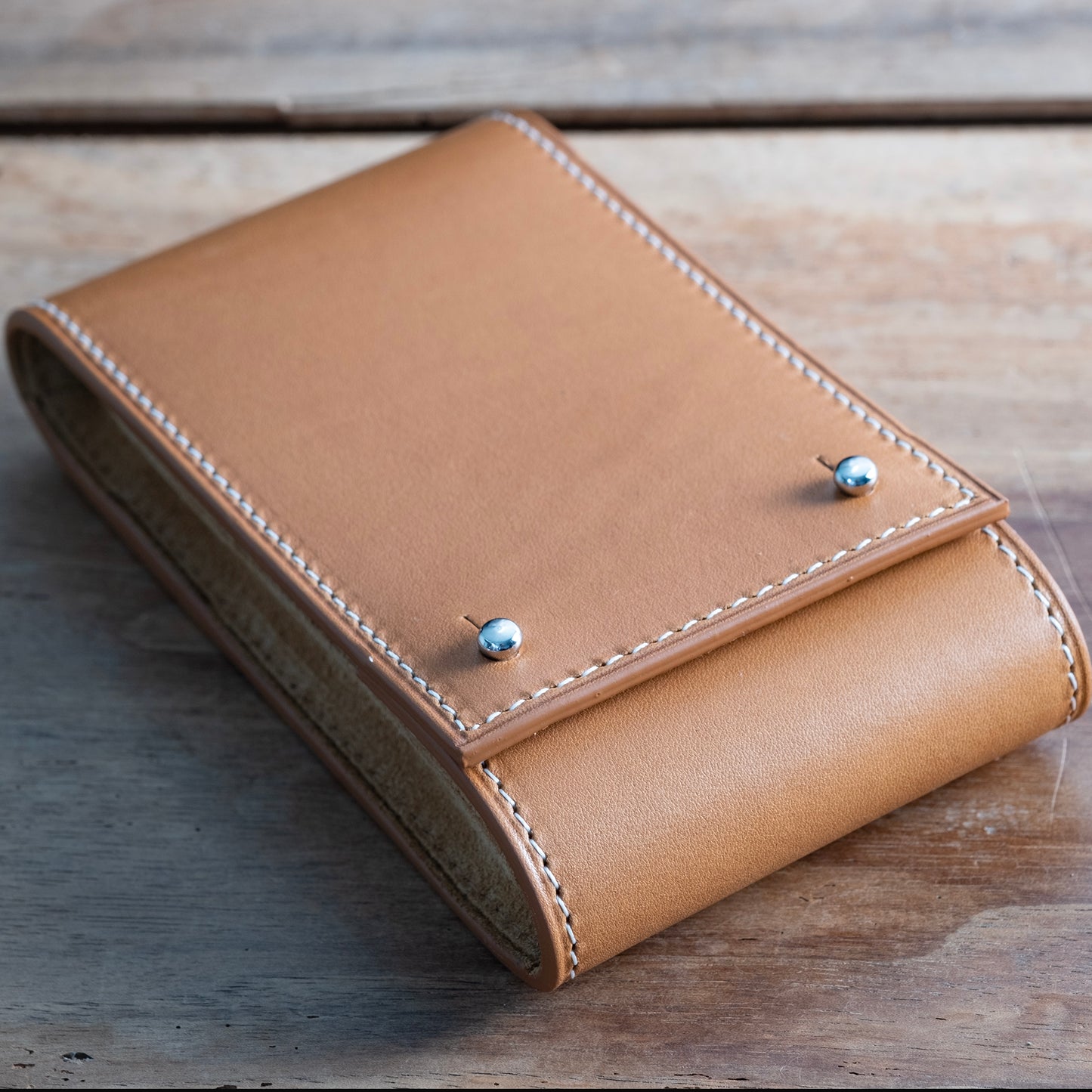 Etui une montre veau sellier naturel