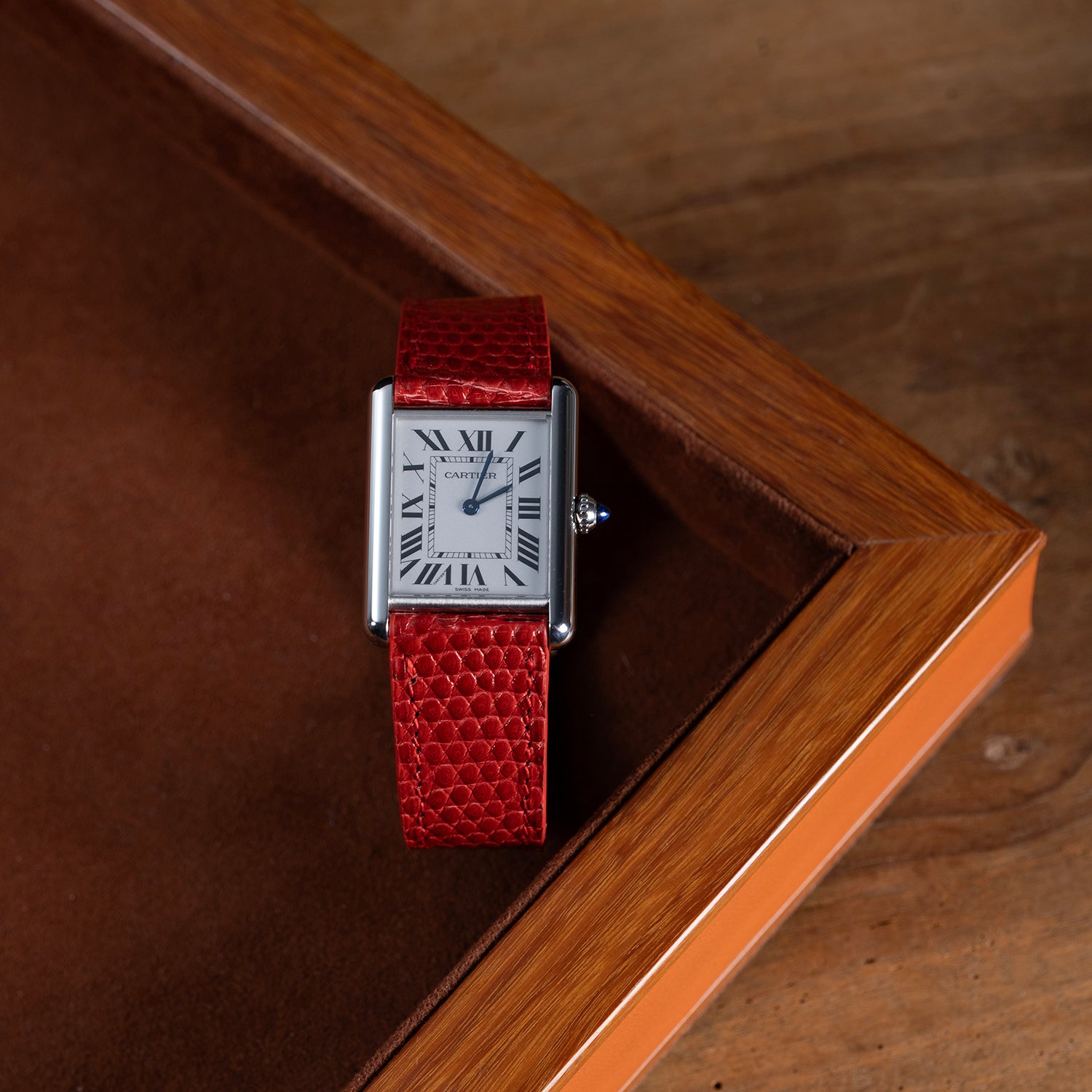 Watch Strap red lizard