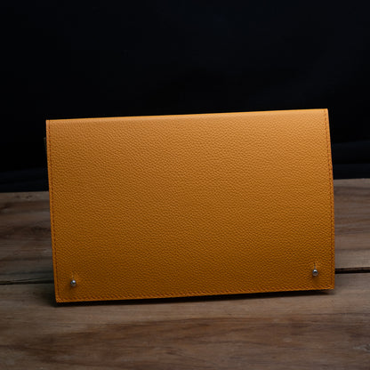 Pochette 3 Montres veau grainé orange