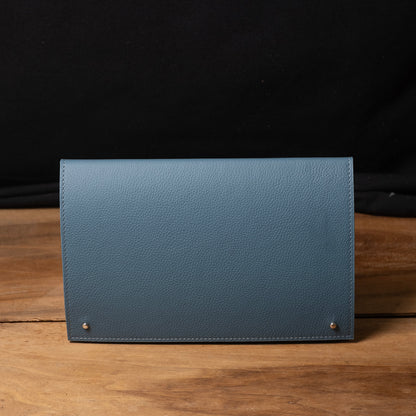 Pochette 3 Montres veau grainé gris