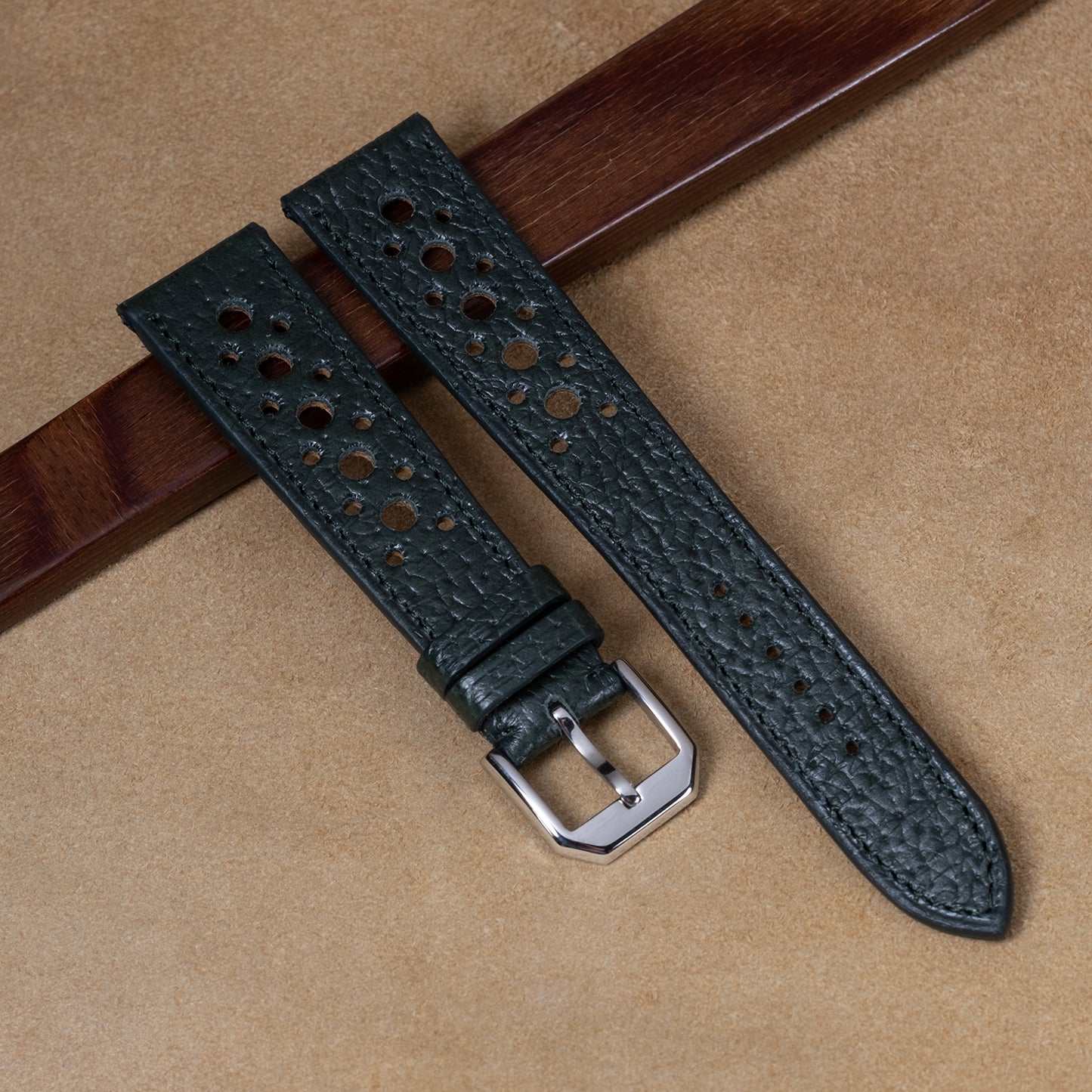 Bracelet Pigskin vert Anglais