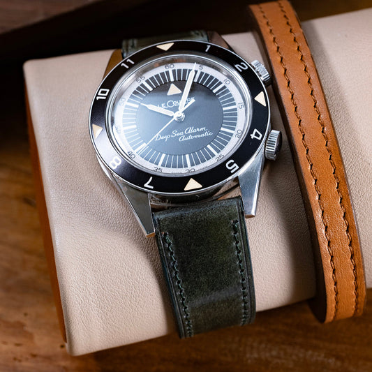 Watch Strap Shell cordovan green marbled