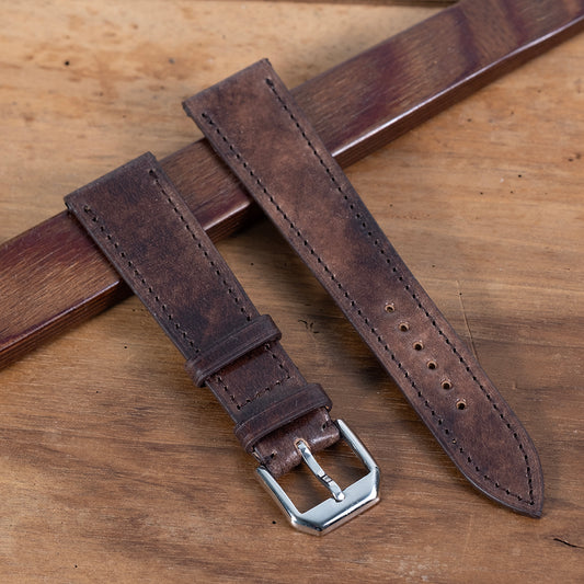 Bracelet de montre Shell cordovan marron  marbré
