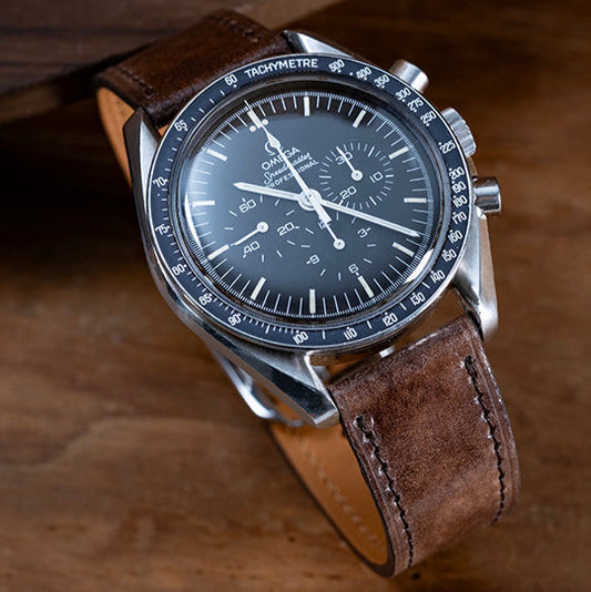 Watch Strap Shell cordovan marbled brown