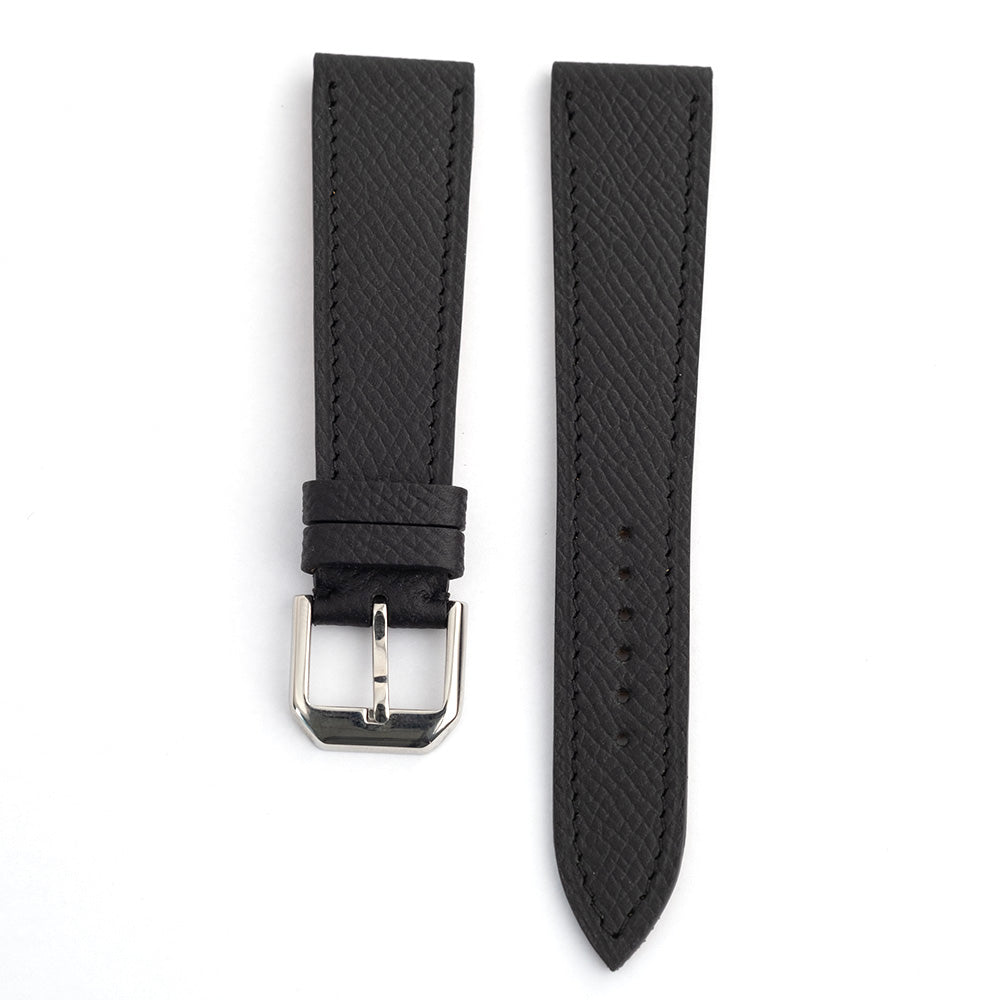 Bracelet de montre veau grainé noir