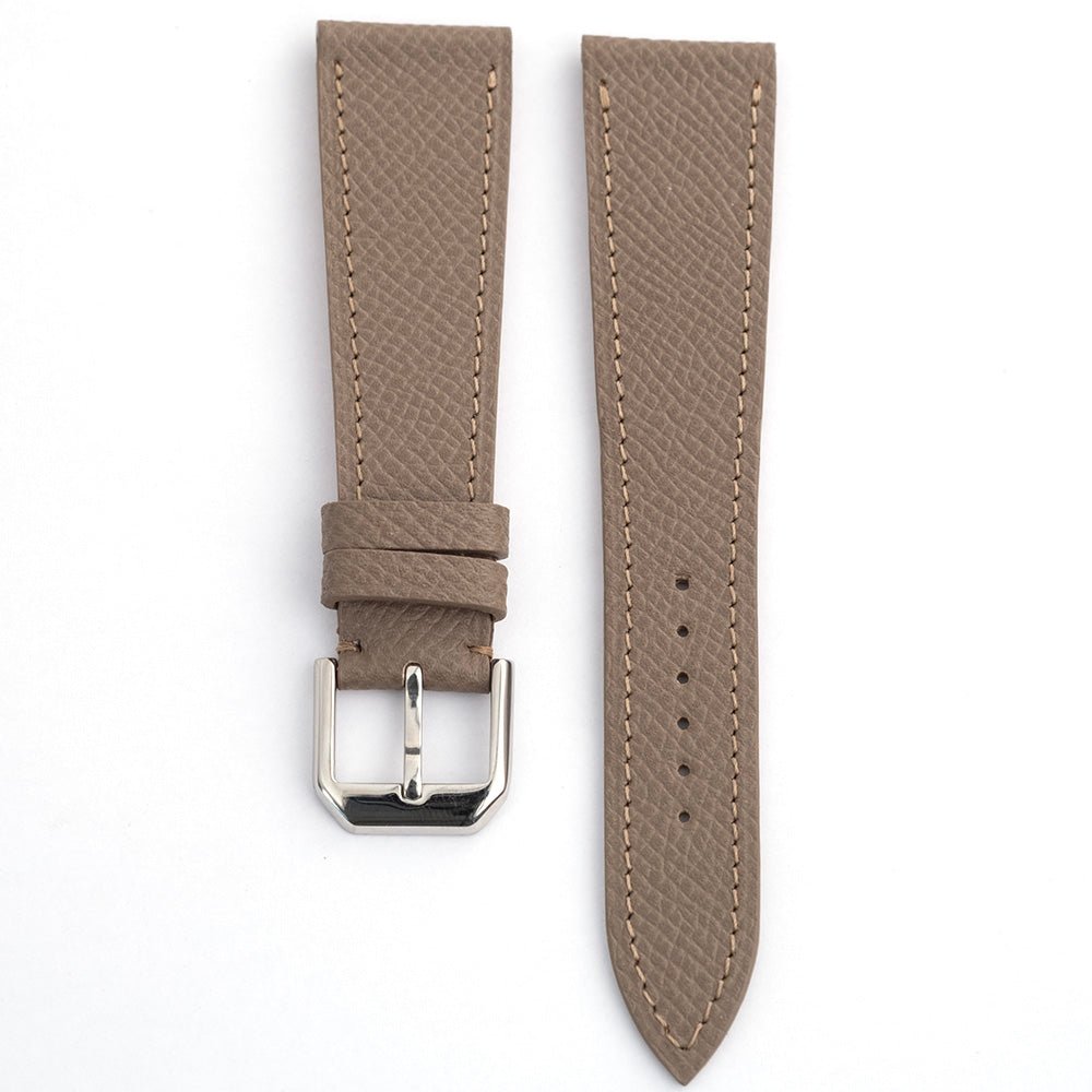 Bracelet de montre veau grainé taupe - Atelier romane