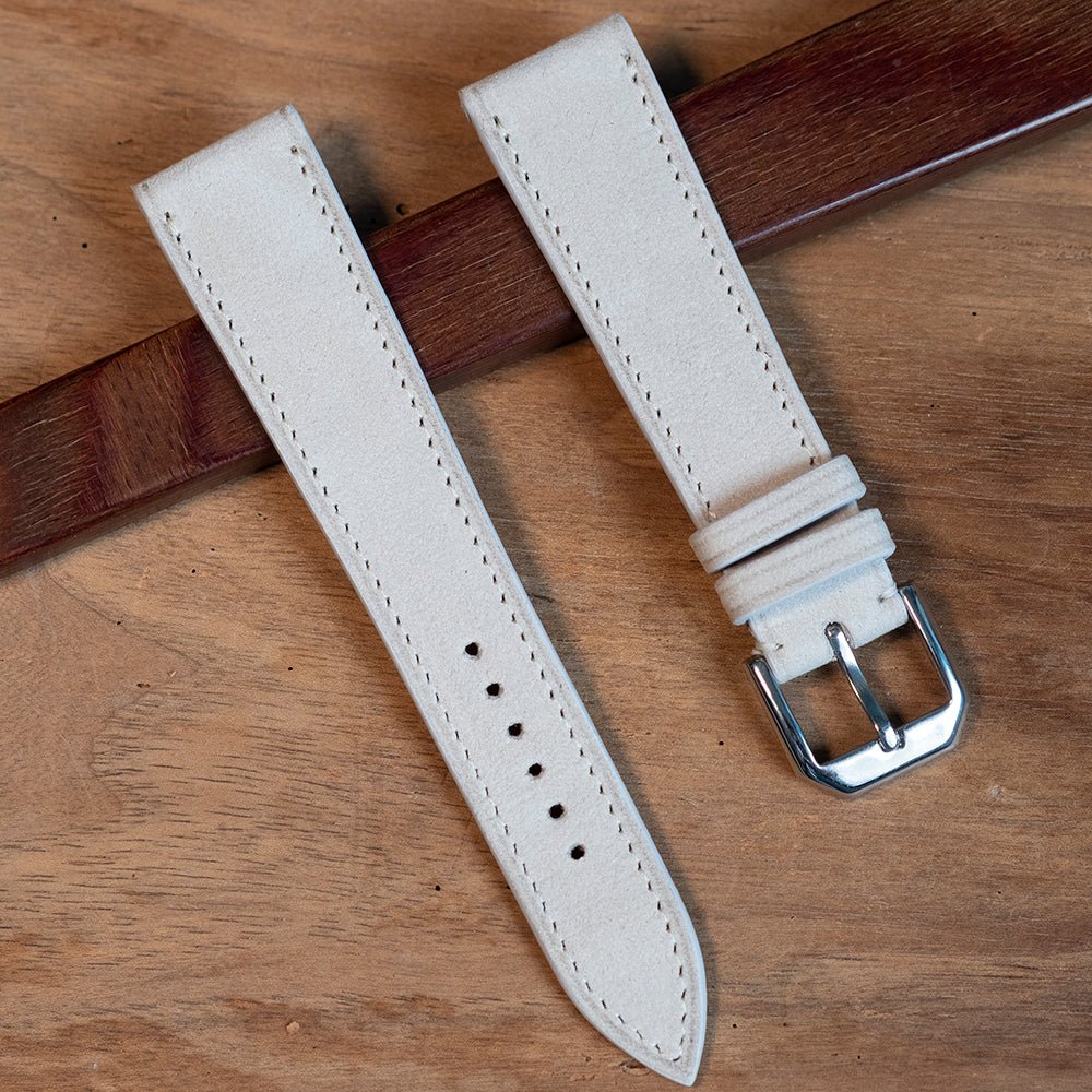 Bracelet de montre nubuck crème - Atelier romane