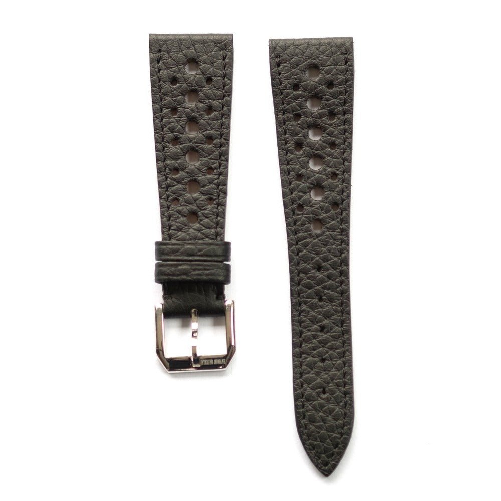 Watch Strap rallye Bull calf black - Atelier romane