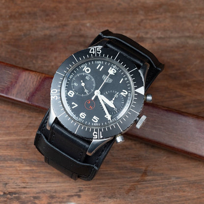 Watch Strap Officer Black Bund - Atelier romane