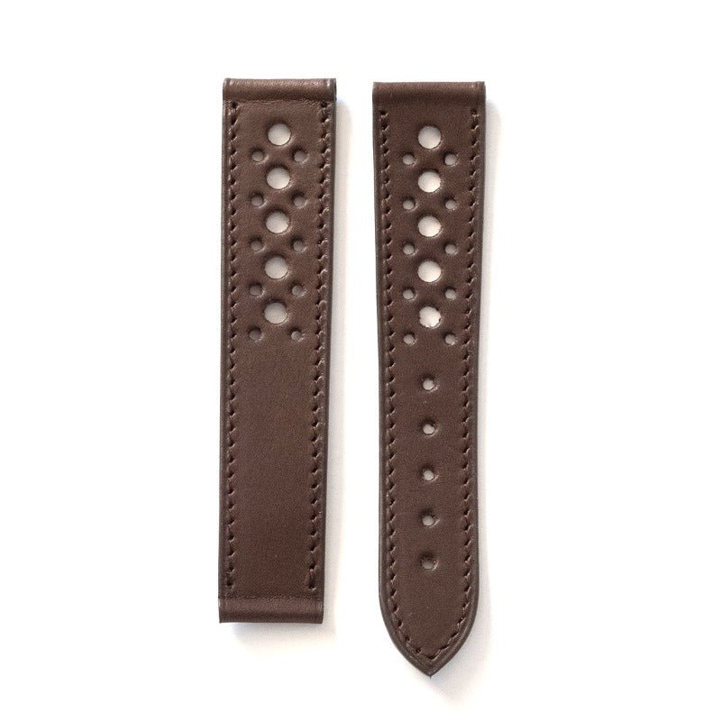 Watch Strap rallye chocolate compatible omega folding clasp - Atelier romane