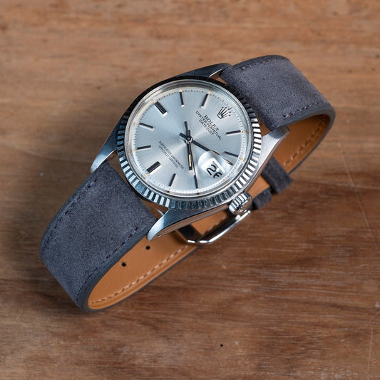 Watch Strap anthracite grey suede - Atelier romane