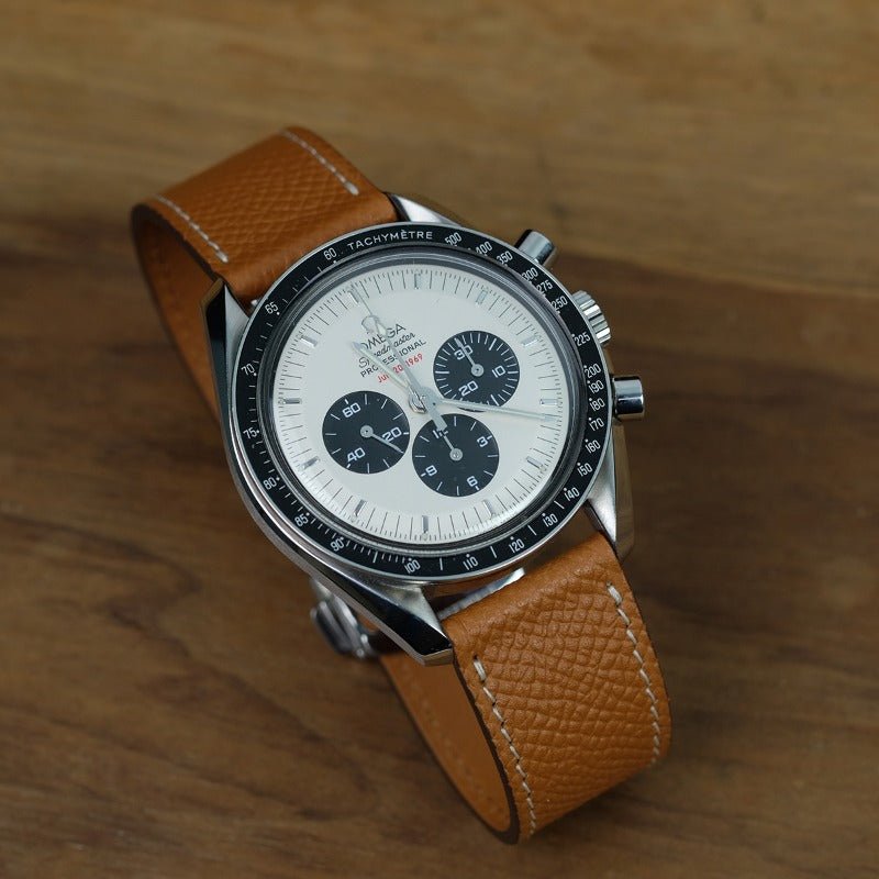 Watch Strap Calf grained whisky omega folding clasp compatible - Atelier romane