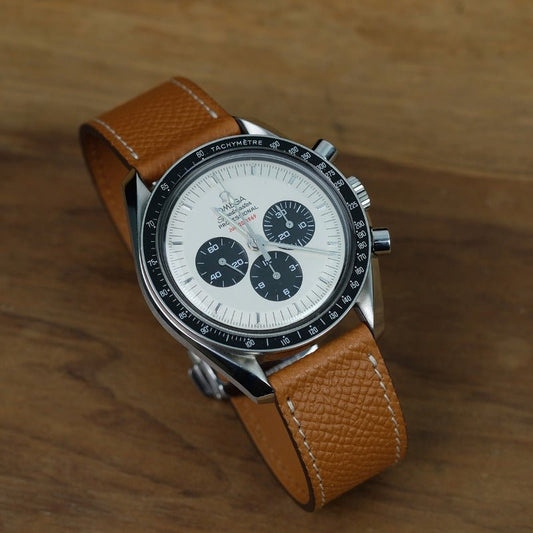 Watch Strap Calf grained whisky omega folding clasp compatible - Atelier romane