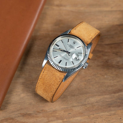 Bracelet de montre suède miel - Atelier romane