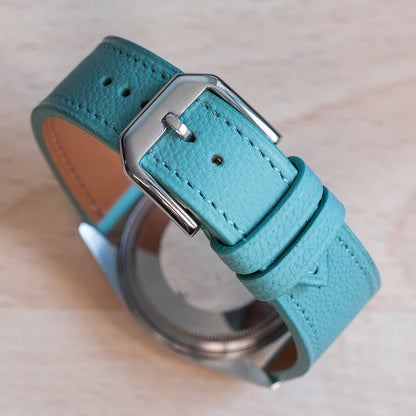Bracelet de montre chèvre bleu tiffany - Atelier romane