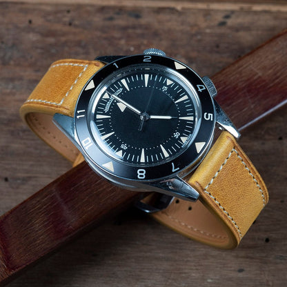 Watch Strap Tuscany ochre horizontal seams - Atelier romane