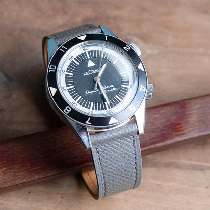 Bracelet de montre veau grainé gris - Atelier romane