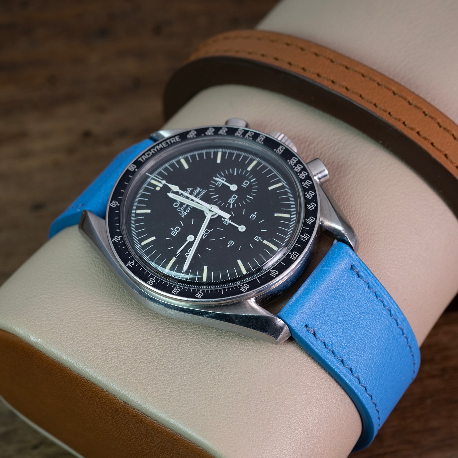 Bracelet de montre veau bleu clair - Atelier romane