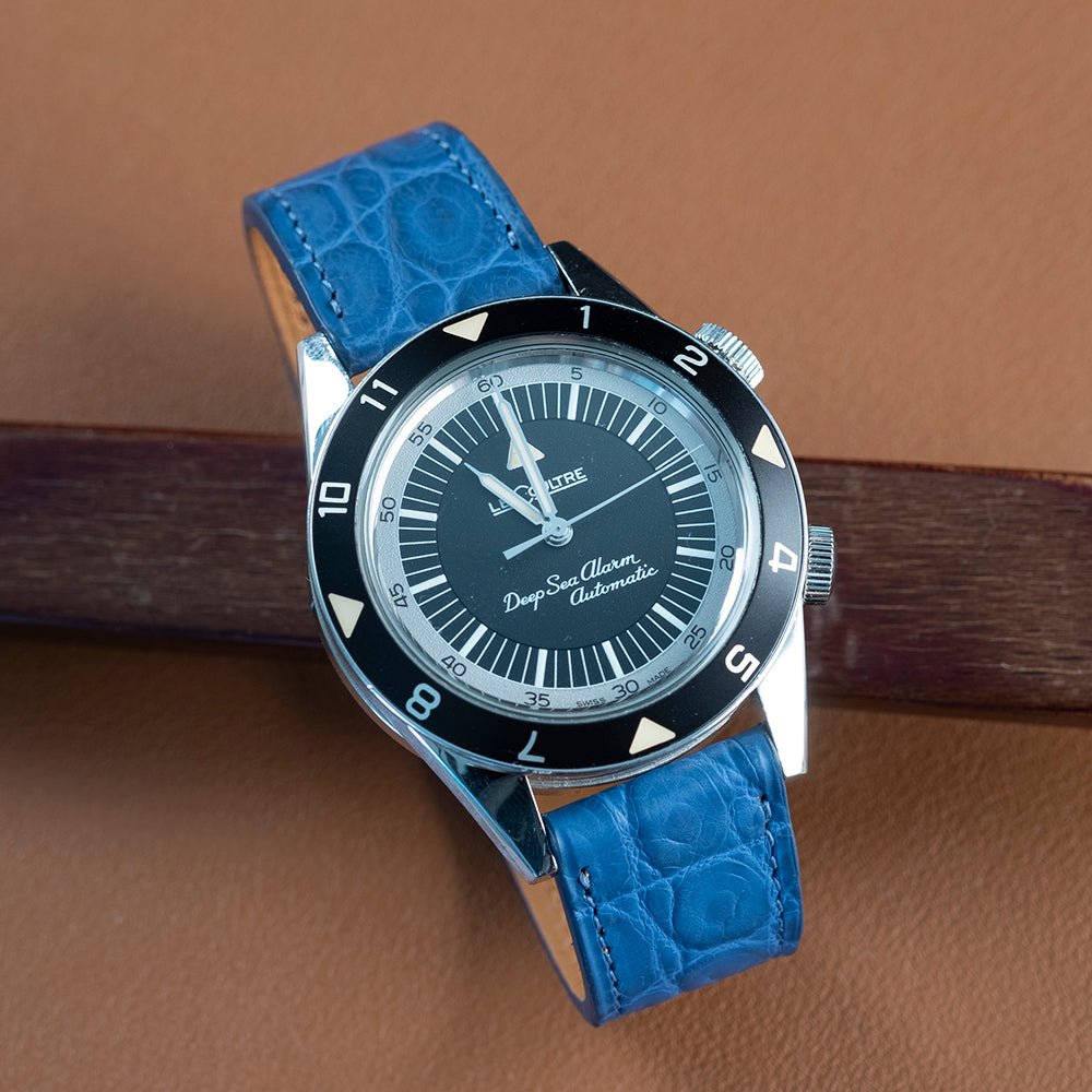 Watch Strap alligator blue round scales - Atelier romane