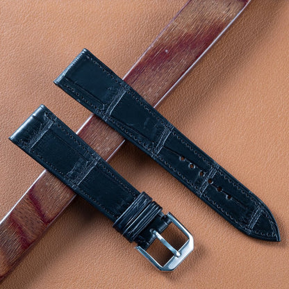 Watch Strap black alligator square scales - Atelier romane