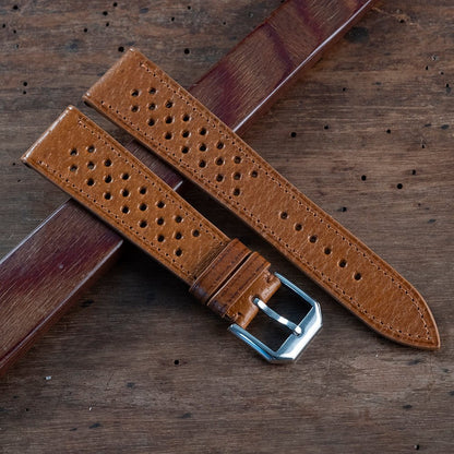 Watch Strap racing Pigskin fauve - Atelier romane